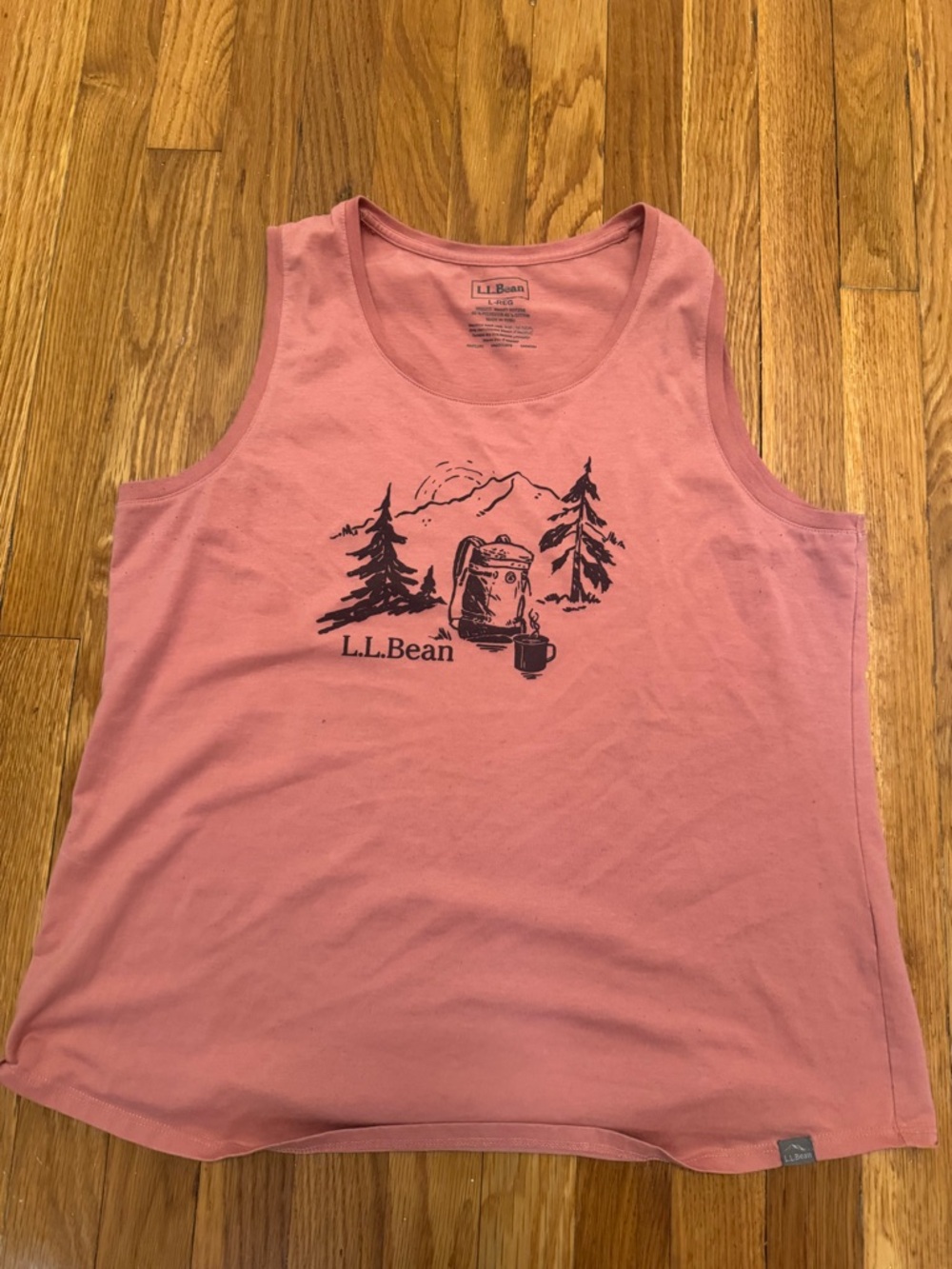 L.L. Bean Rose Pink Outdoor Graphic Tank